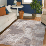 Crescent Abstract Dotted Patch Rug