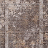 Crescent Bordered Abstract Rug