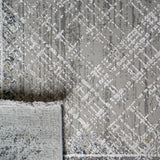 Celeste Abstract Crosshatch Bordered Rug