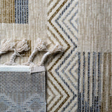 Regal Modern Geometric Fringe Rug